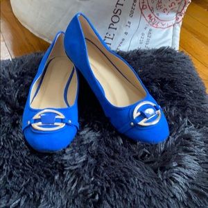 Blue Suede Flats